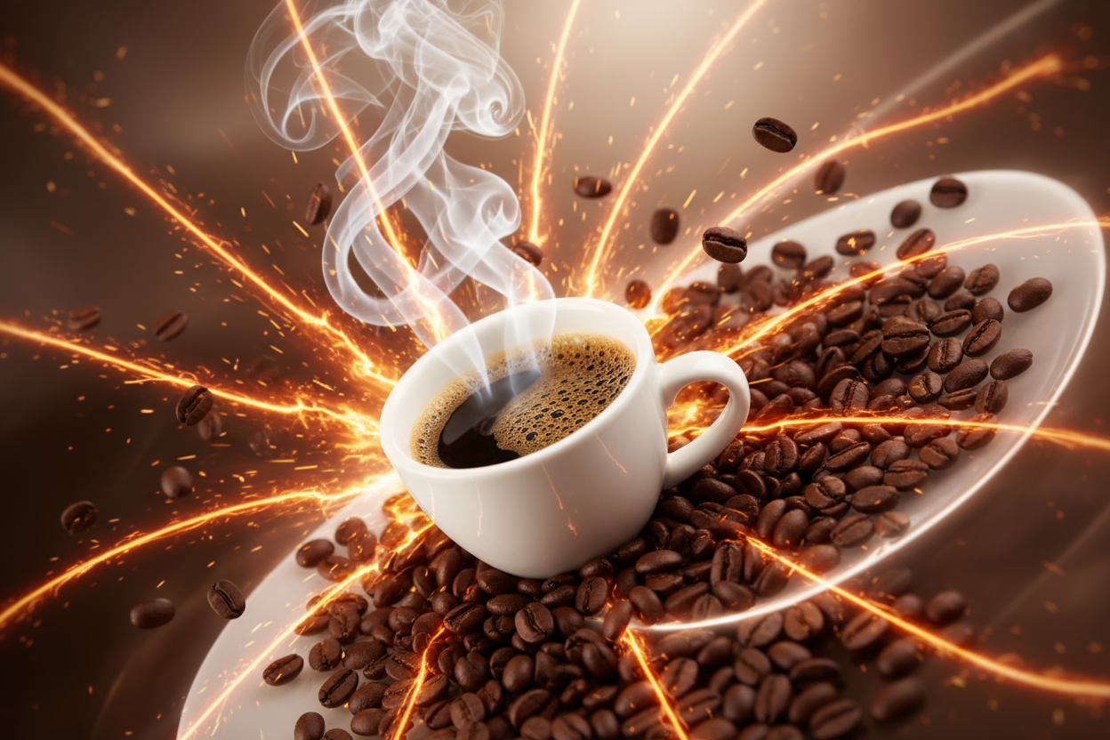 feeling cheeper from a caffeine hit