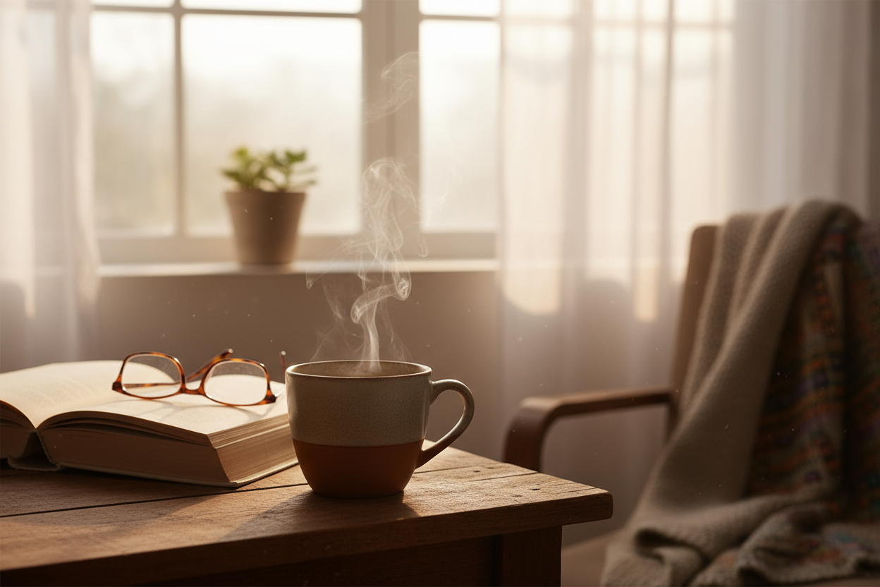 Smooth and slow coffee kick, no rush