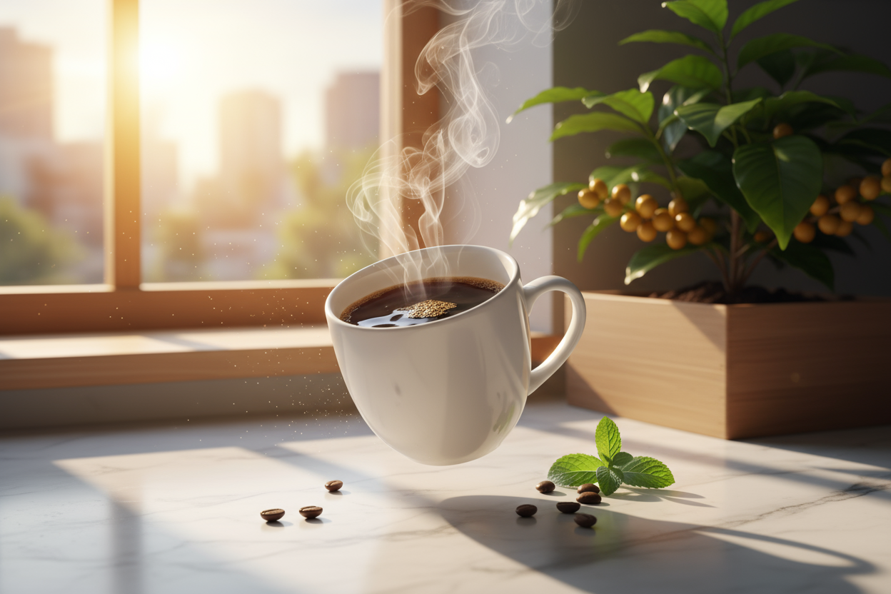 the morning elevation kick of coffee